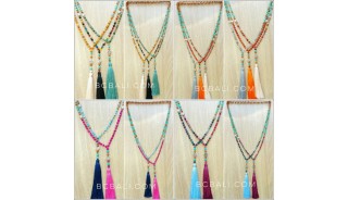 agate beads stone tassels necklace best seller design wholesale price